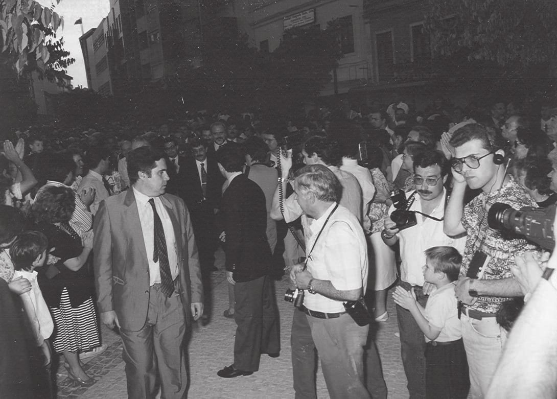 Concentração popular em Rio Maior, 1975
